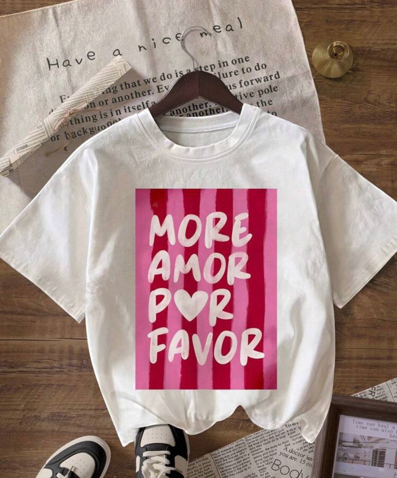 T shirt lineas more amor