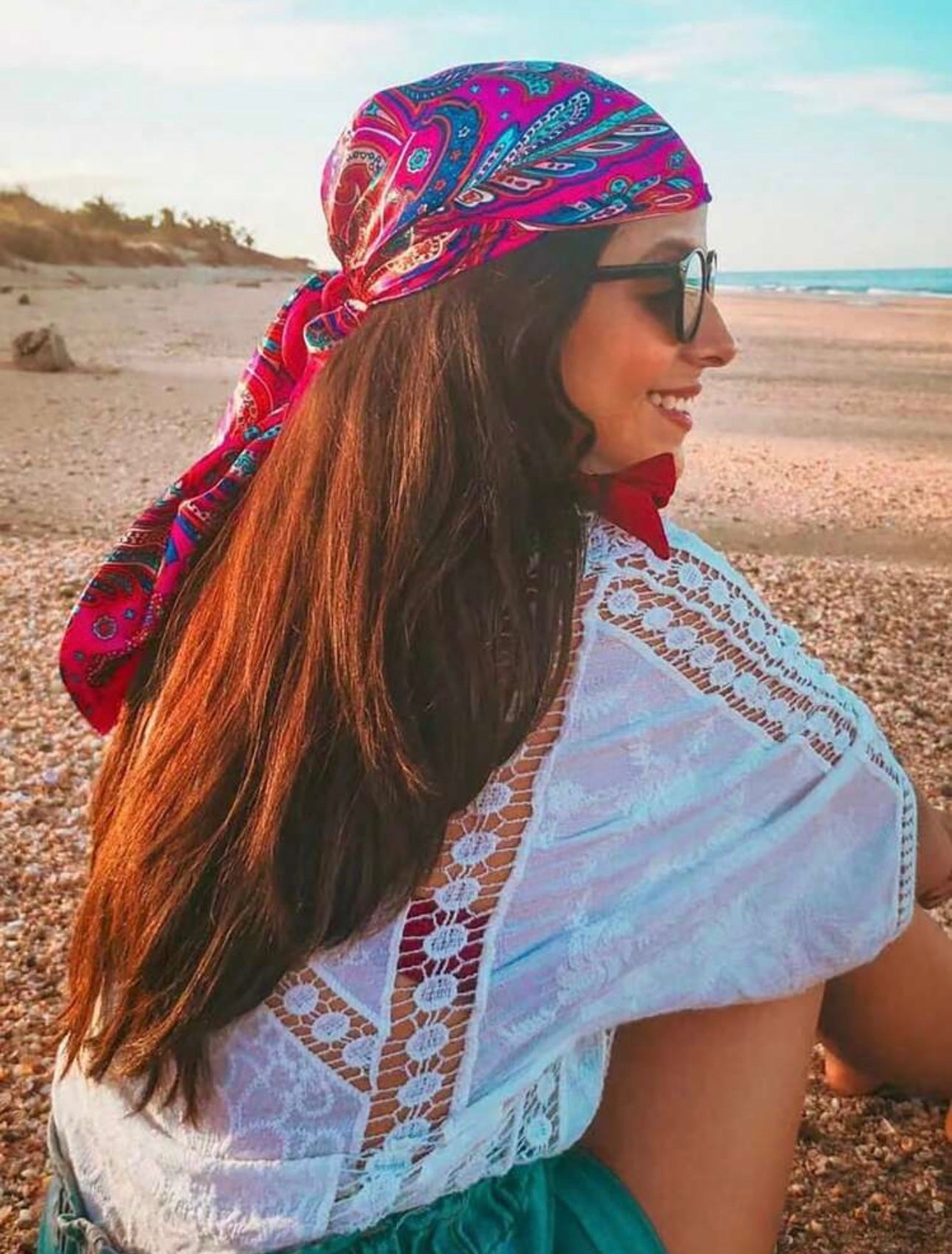 Pañuelo rosa mexicano