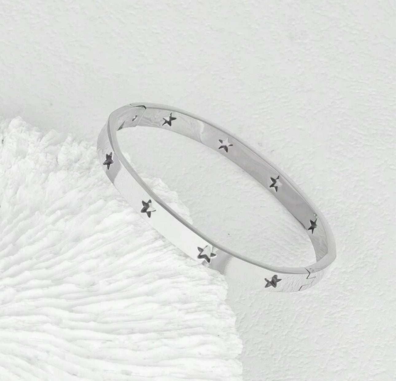 Pulsera plata estrellas