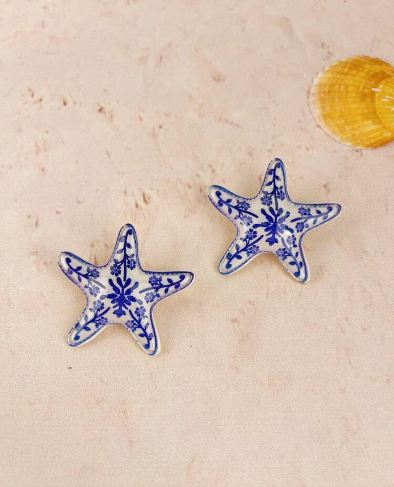 Aretes estrella de mar azul