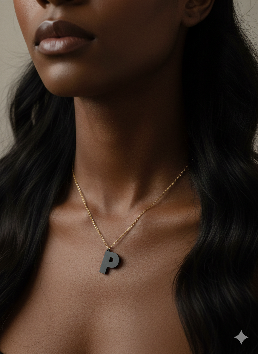 Collar letra (color negro)