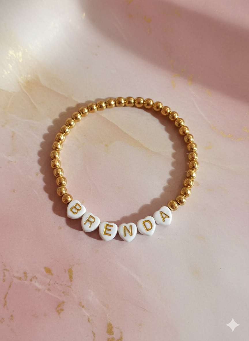 Pulsera BRENDA cuentas doradas