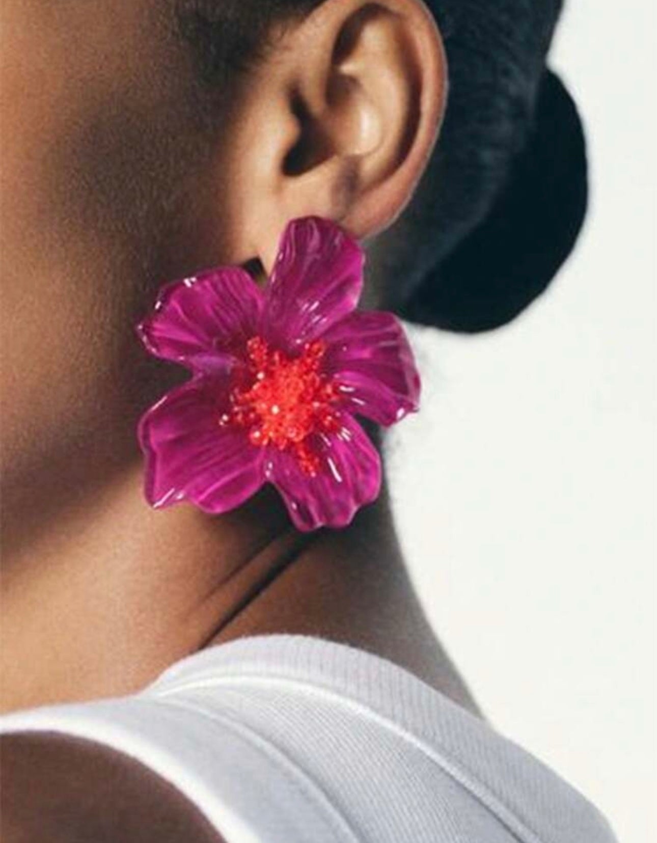 Aretes flor fiusha