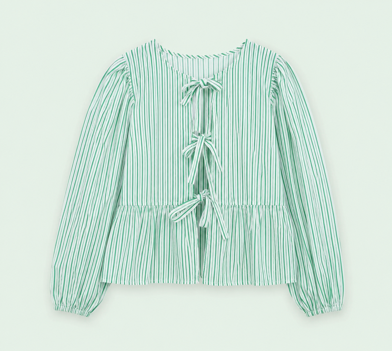 Pistachio Bow Blouse