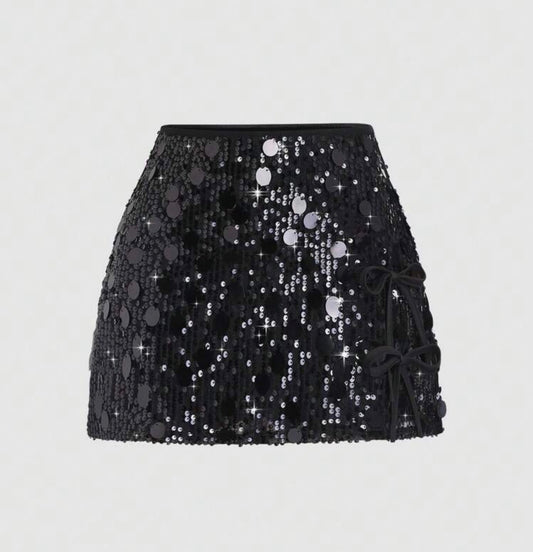 Falda short lentejuelas