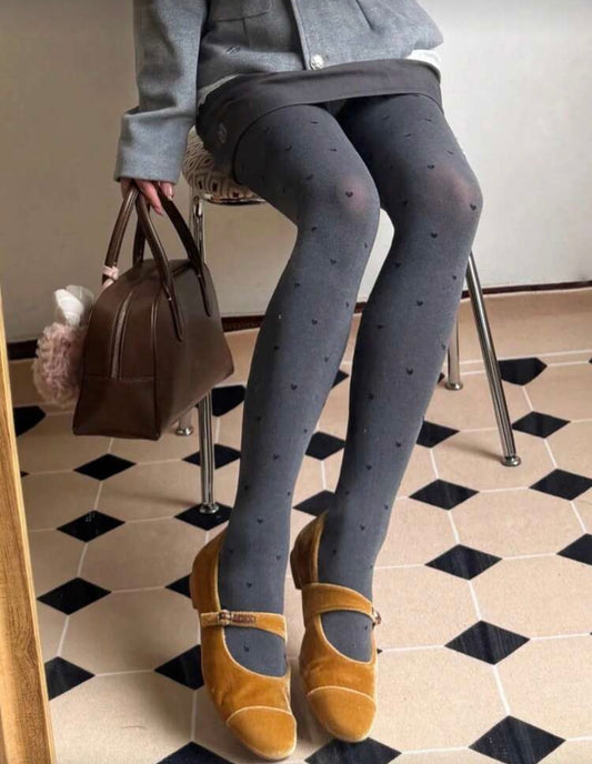 Medias grises corazón