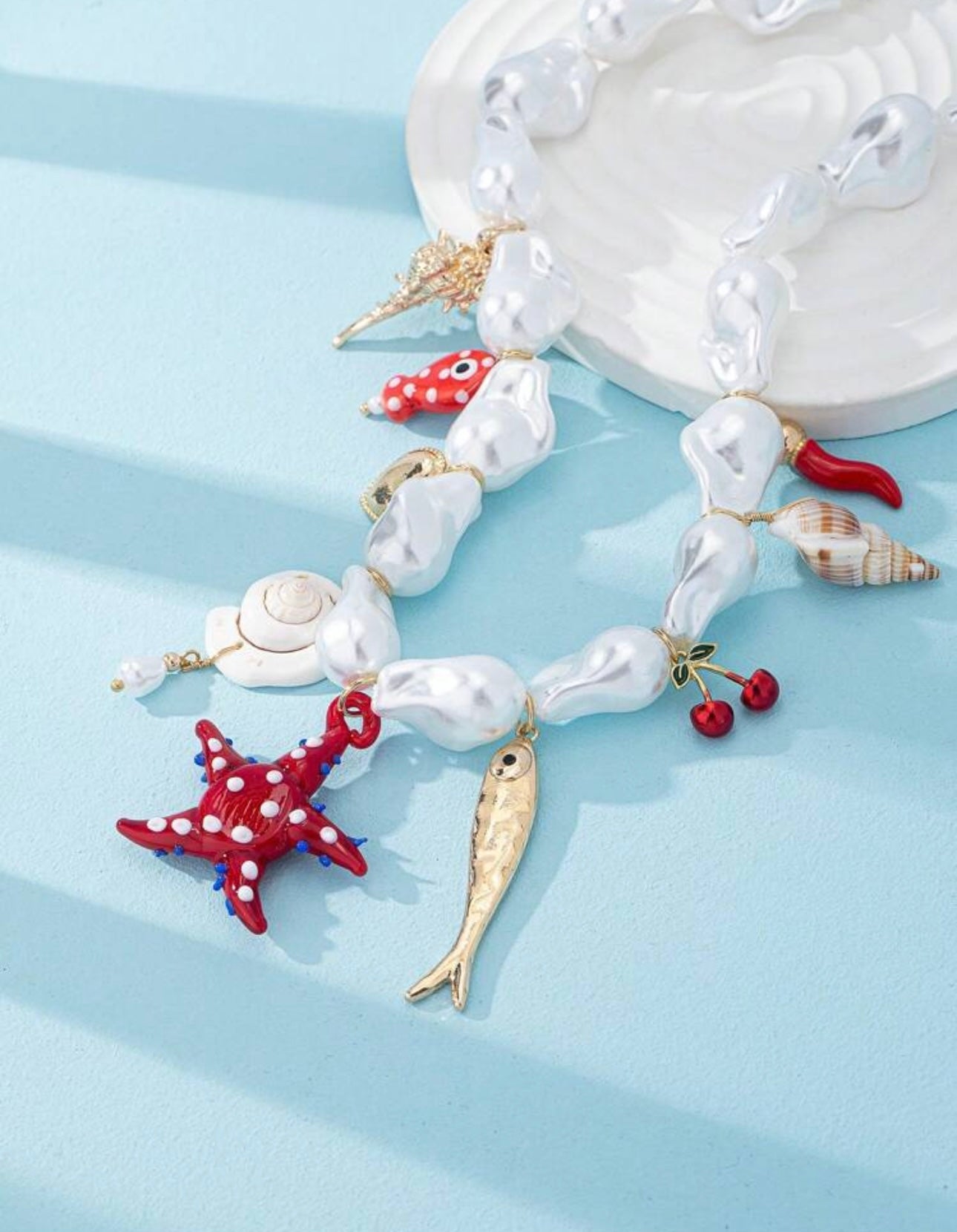 Collar estrella roja de mar