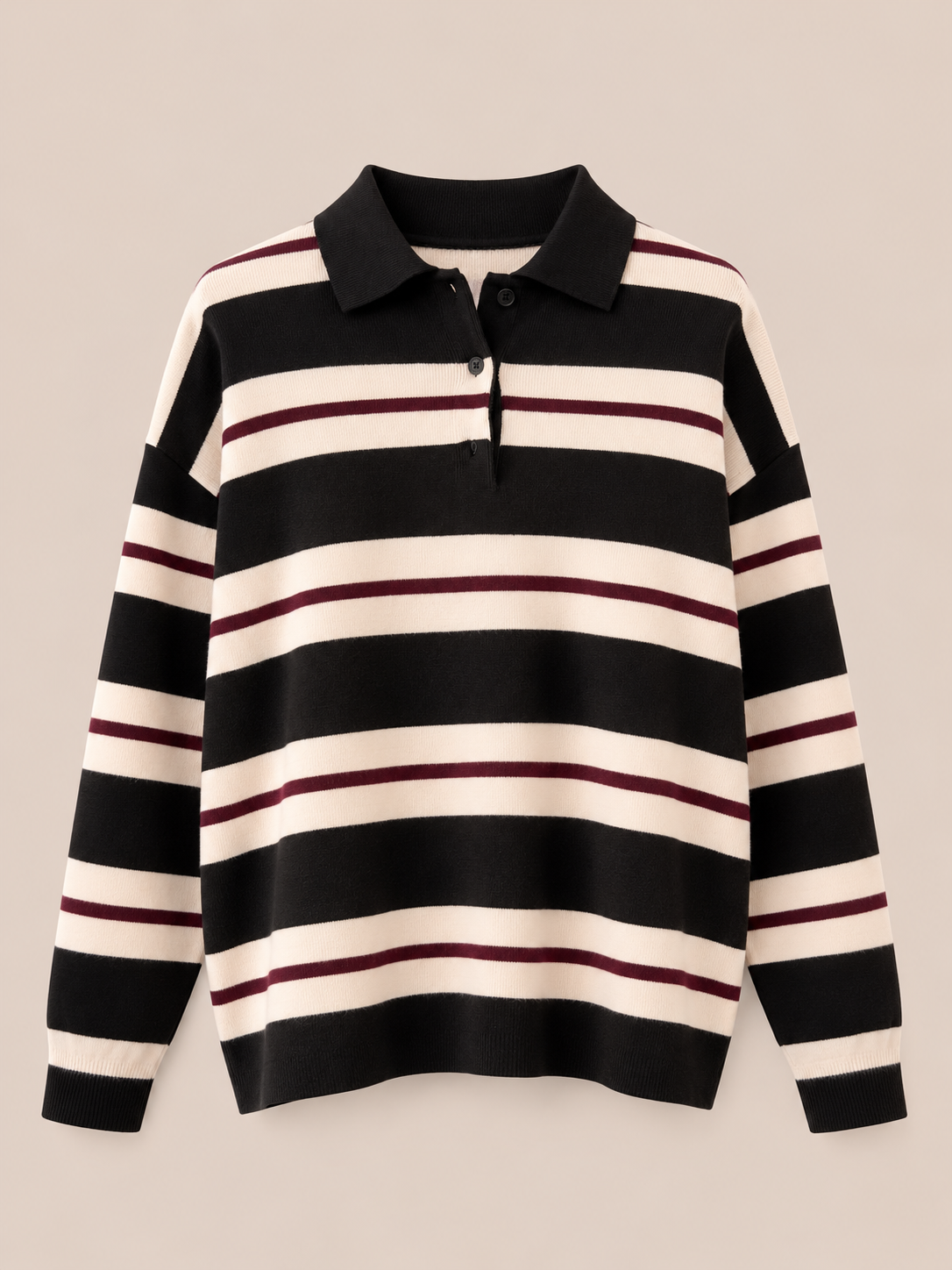 Bordeaux Polo Knit