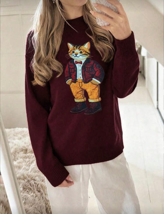 Suéter cherry cat
