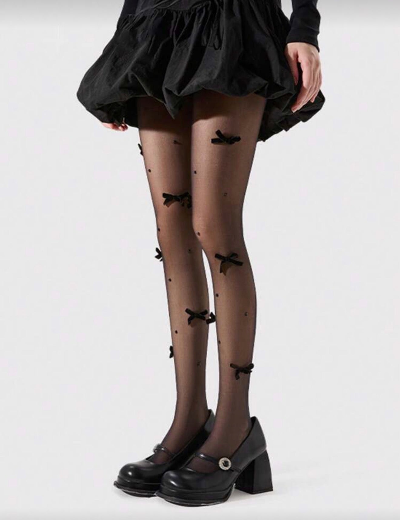 Medias moño negro