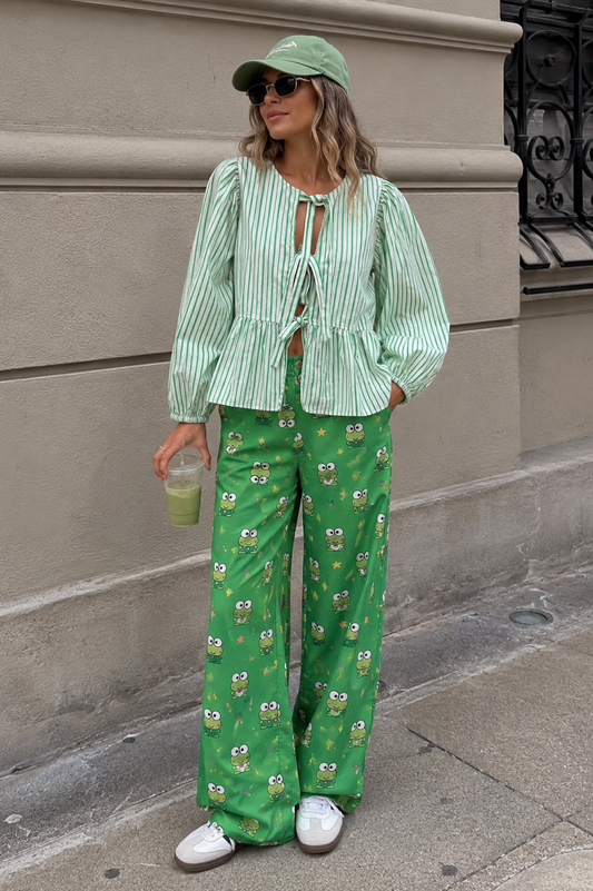 Pistachio Bow Blouse