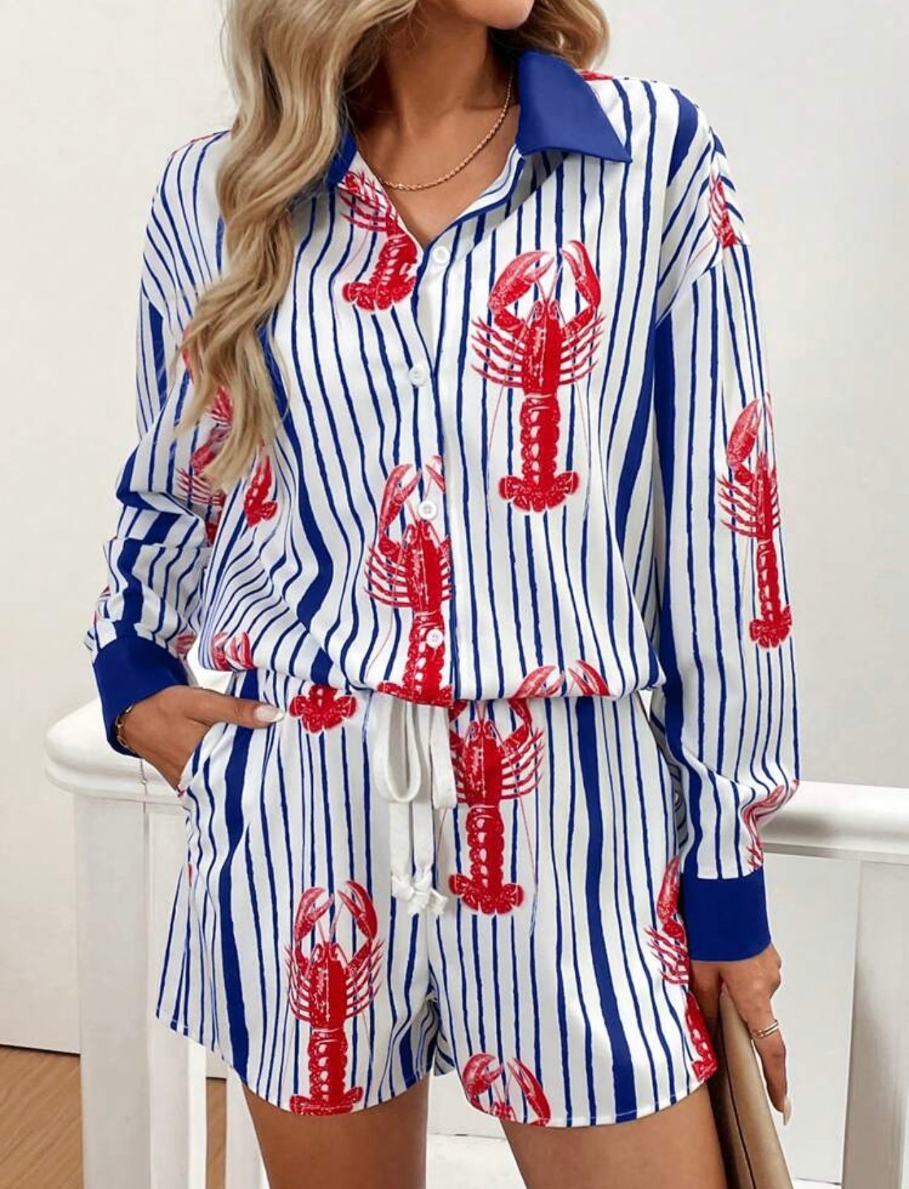 Conjunto rayas langosta