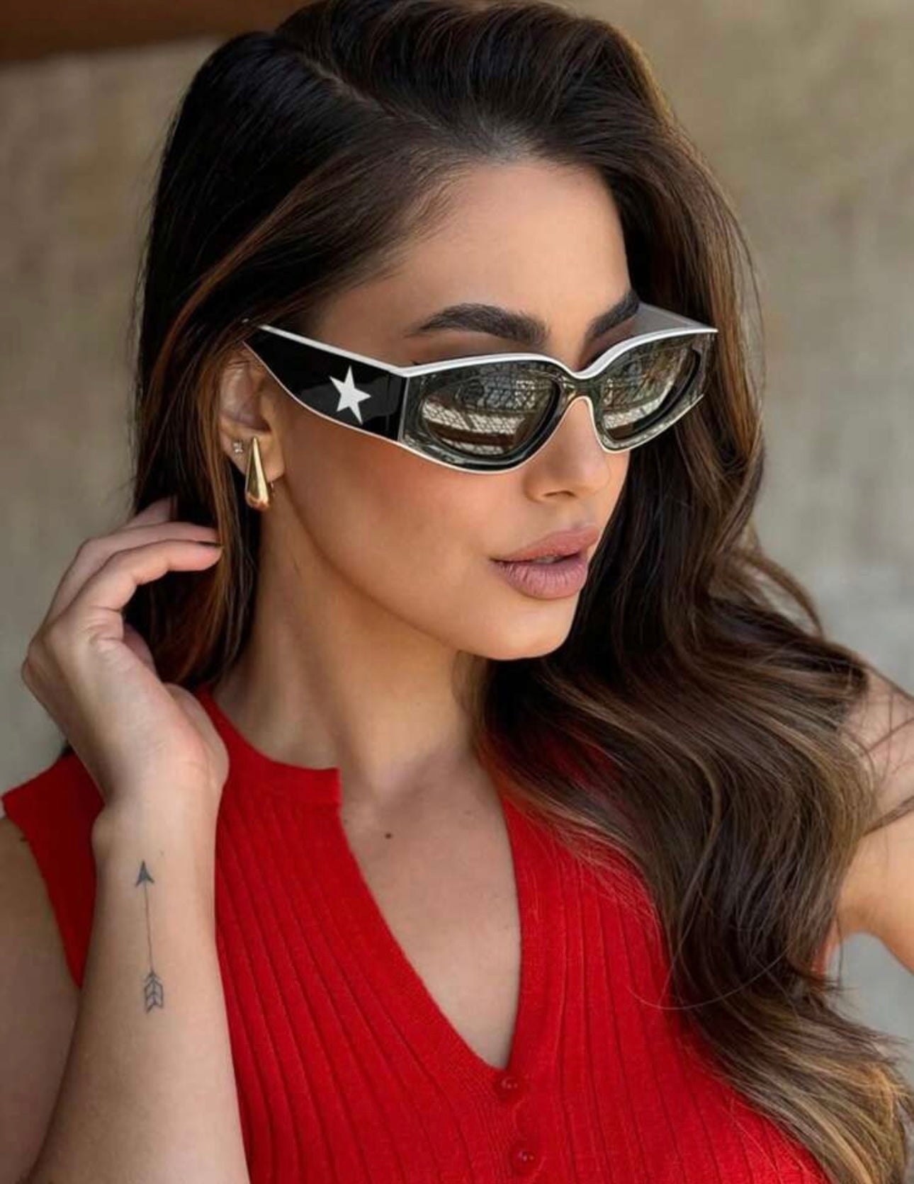 Lentes negros de estrella