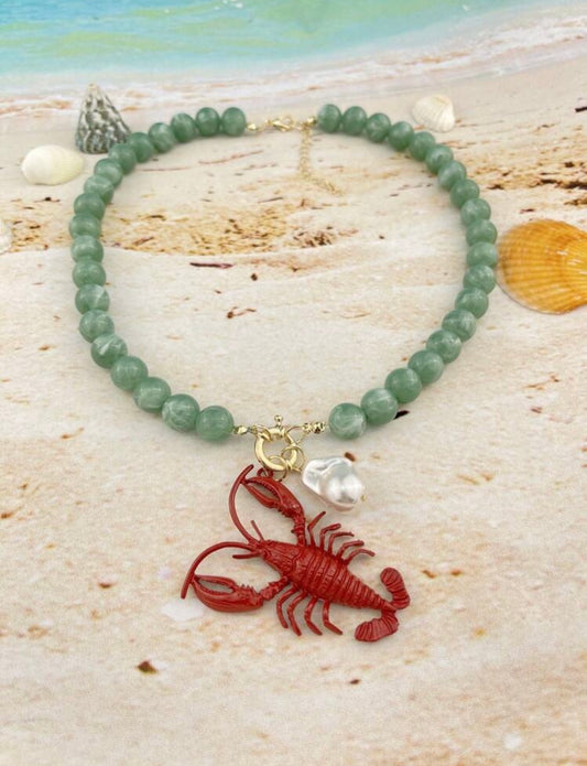 Collar verde langosta