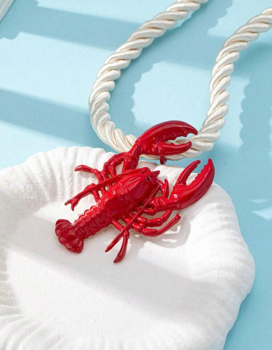 Collar langosta roja