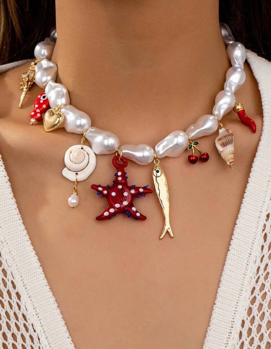 Collar estrella roja de mar