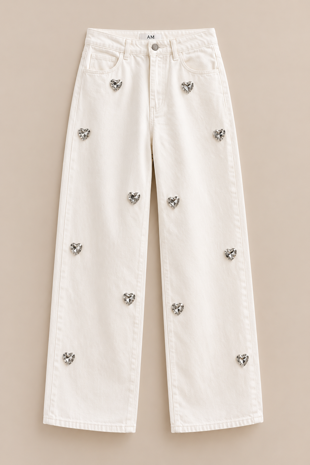 Crystal Heart Jeans