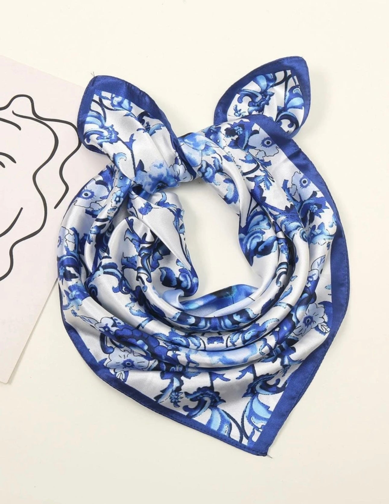 Pañuelo azul Talavera