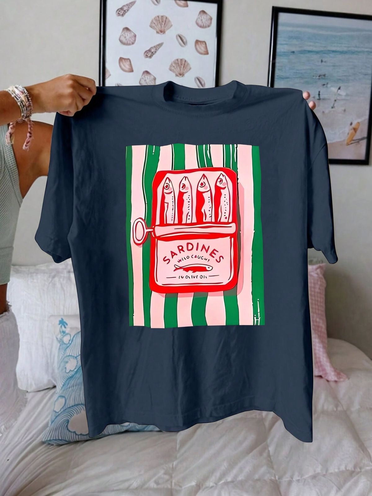 T Shirt Navy lata sardinas