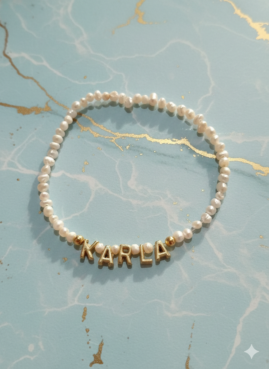 Pulsera KARLA cuentas blancas