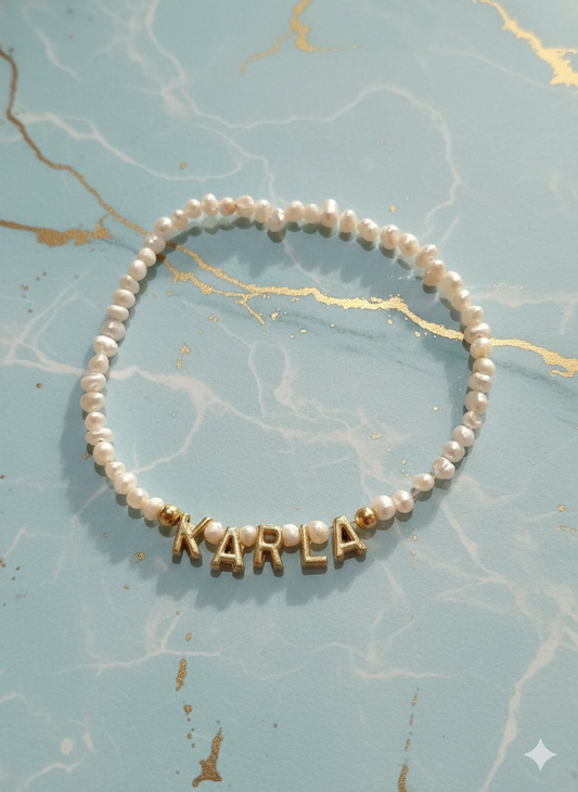 Pulsera KARLA cuentas blancas