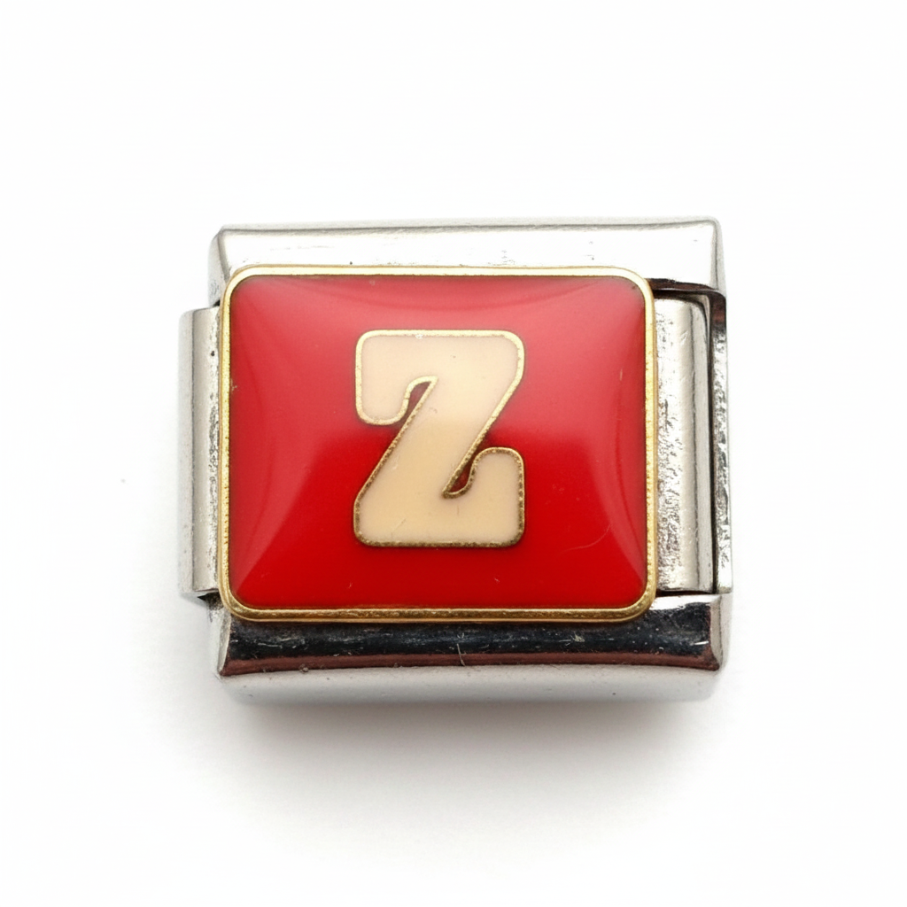 Charm Letra Z fondo rojo
