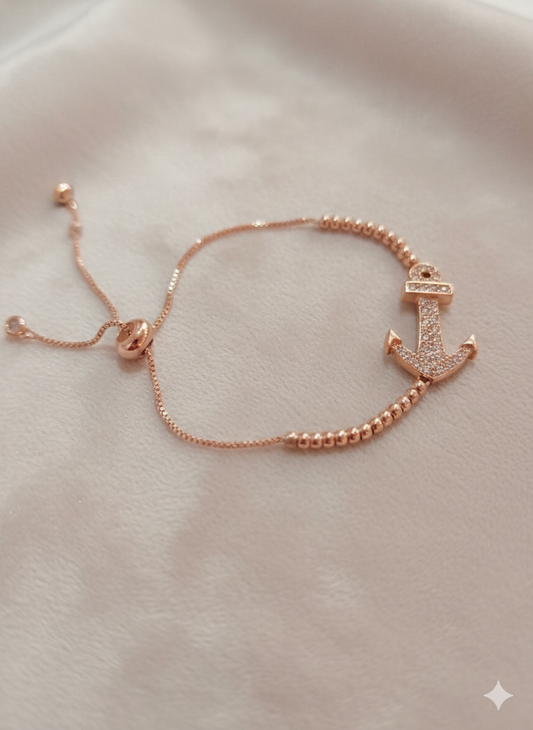 Pulsera Ancla de brillitos