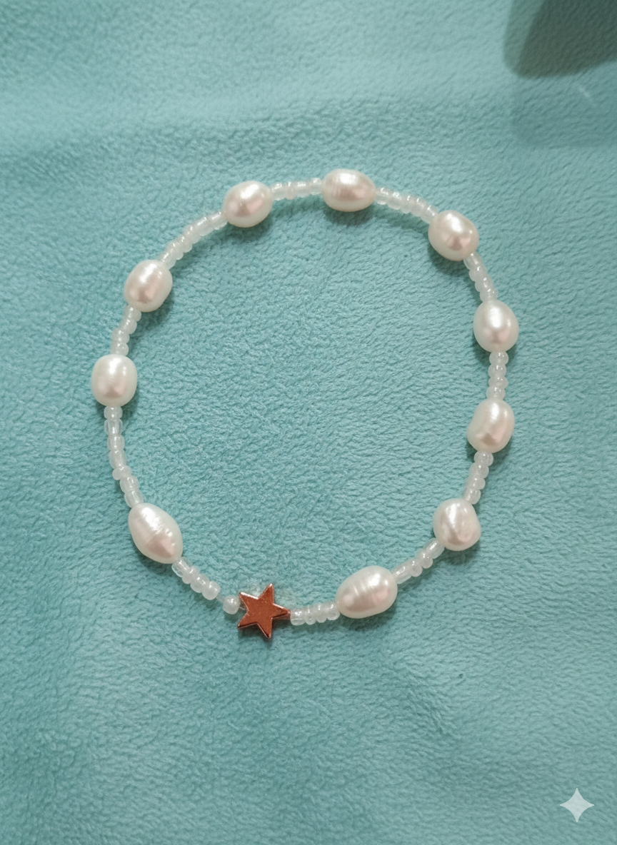 Pulsera de perlas con estrella