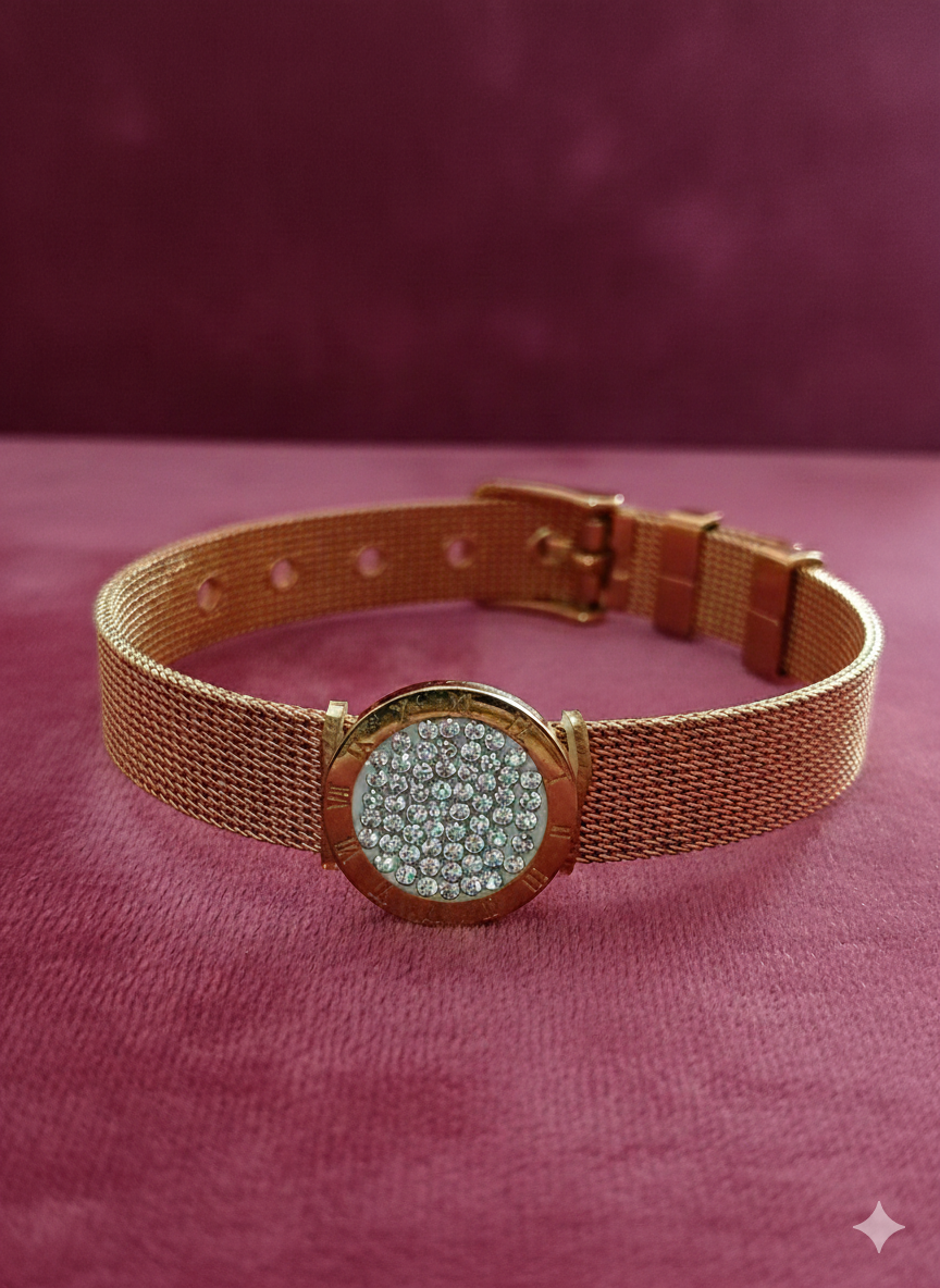 Pulsera estilo reloj brillitos