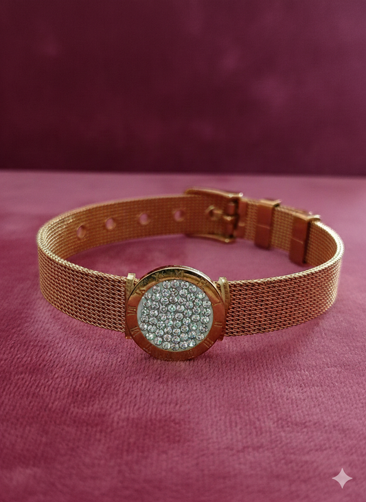 Pulsera estilo reloj brillitos
