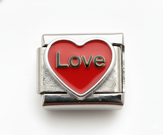 Charm corazón rojo love