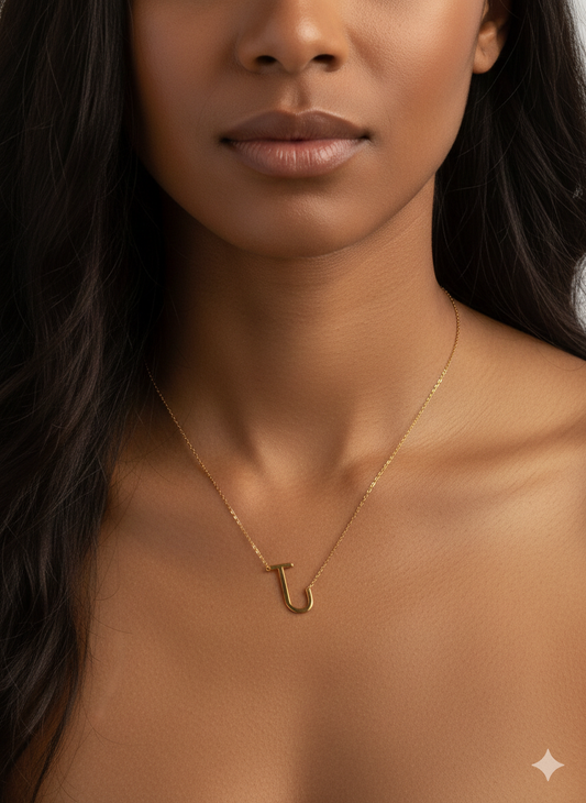 Letra "J" dorada fina