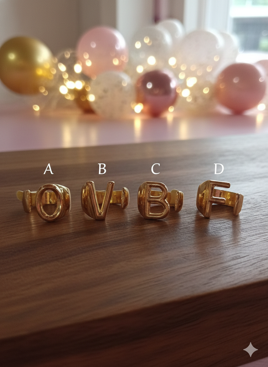 Anillo letras unitalla