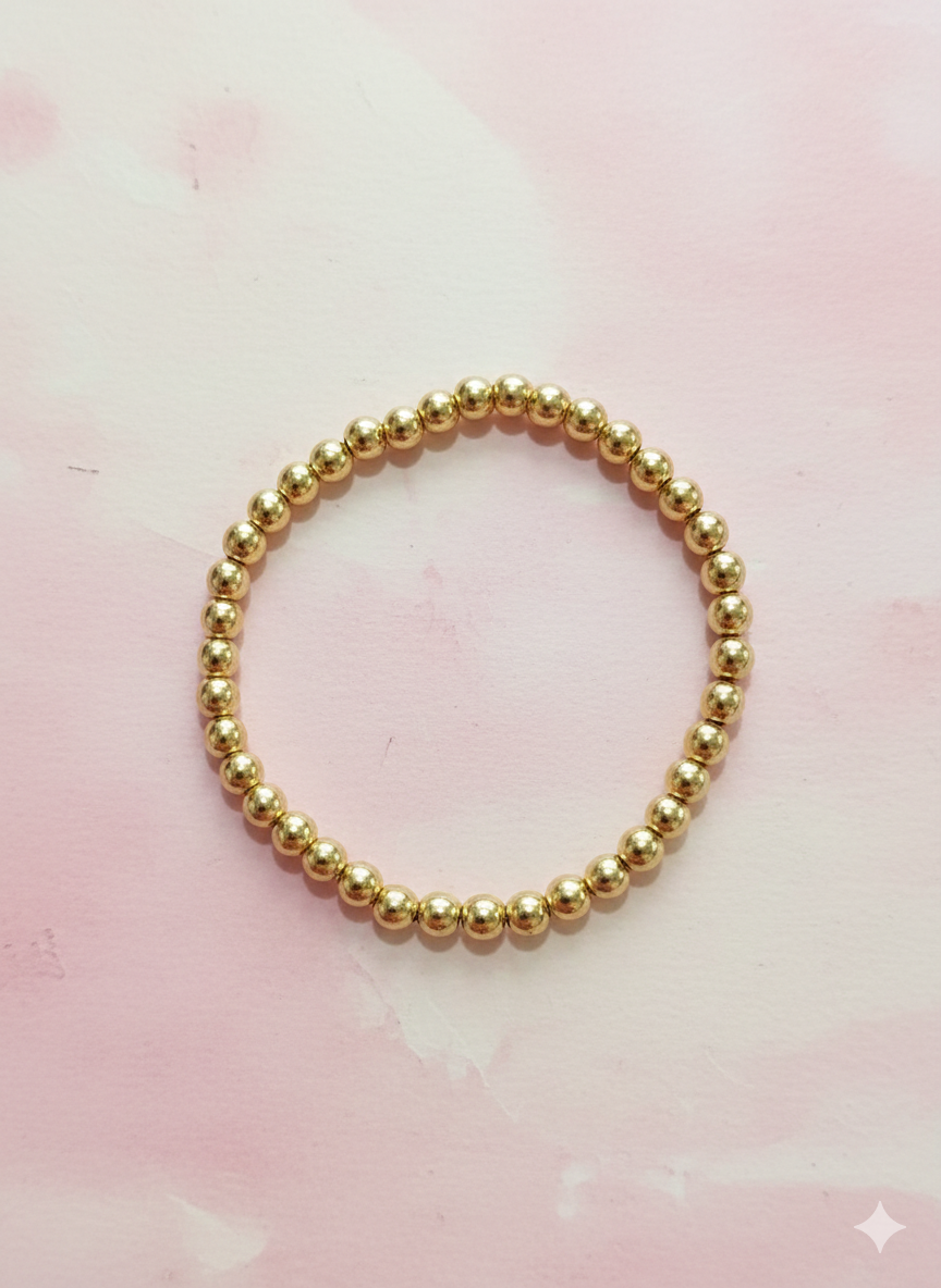 Pulsera cuentas doradas chicas