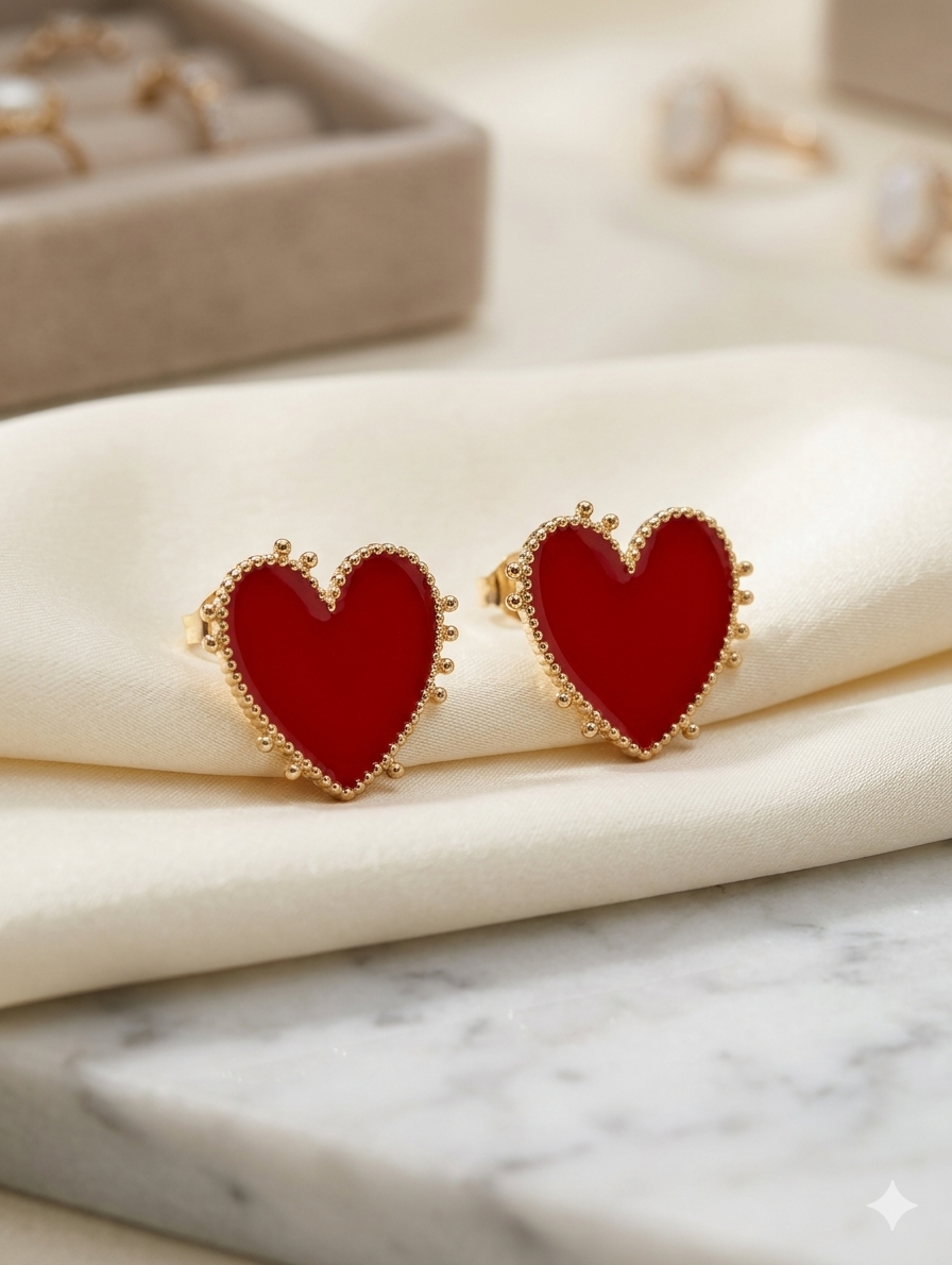 Aretes Love Studs